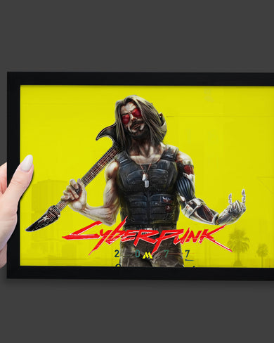 Cyberpunk 2077-Johnny Silverhand Art-Poster