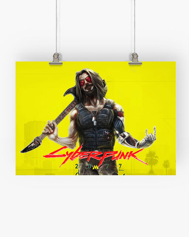 Cyberpunk 2077-Johnny Silverhand Art-Poster