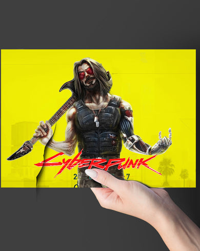 Cyberpunk 2077-Johnny Silverhand Art-Poster