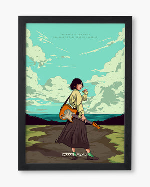 Girl With Guitar [WDE] Art-Poster