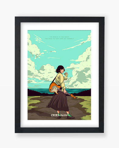 Girl With Guitar [WDE] Art-Poster