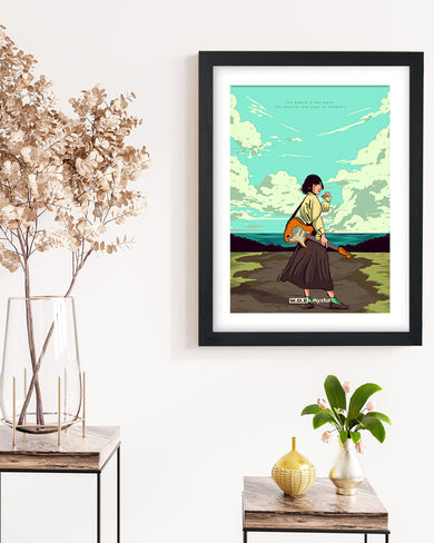 Girl With Guitar [WDE] Art-Poster