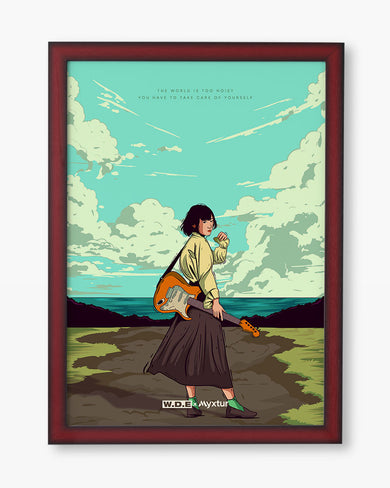 Girl With Guitar [WDE] Art-Poster