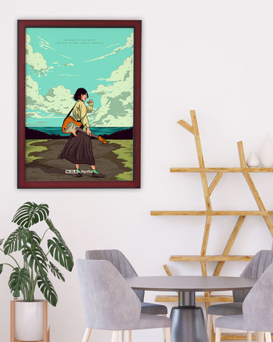 Girl With Guitar [WDE] Art-Poster