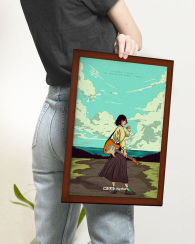 Girl With Guitar [WDE] Art-Poster