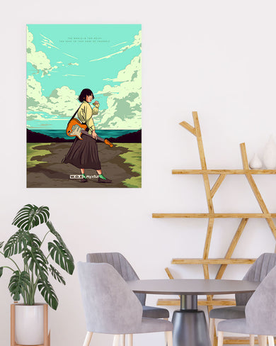 Girl With Guitar [WDE] Art-Poster