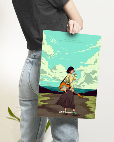 Girl With Guitar [WDE] Art-Poster