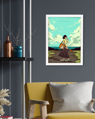 Girl With Guitar [WDE] Art-Poster