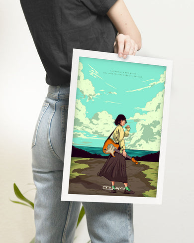 Girl With Guitar [WDE] Art-Poster