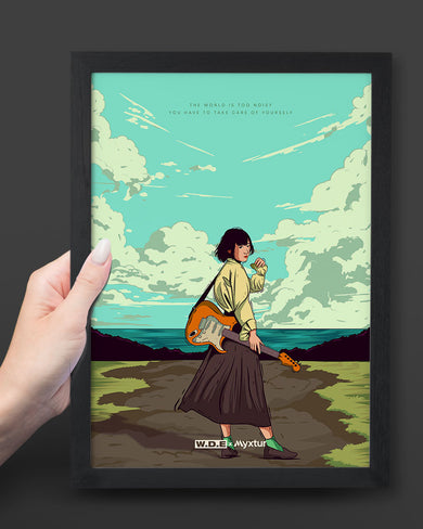 Girl With Guitar [WDE] Art-Poster