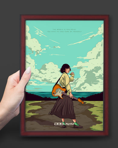 Girl With Guitar [WDE] Art-Poster