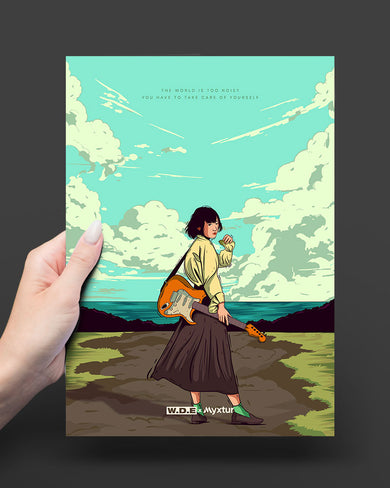 Girl With Guitar [WDE] Art-Poster