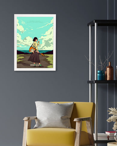 Girl With Guitar [WDE] Art-Poster