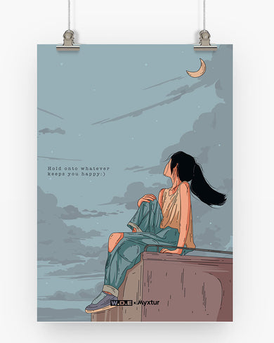 Girl On The Roof [WDE] Art-Poster