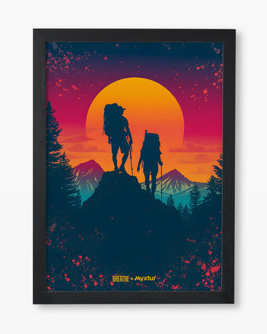 Backpacker Sunset [BREATHE] Art Poster
