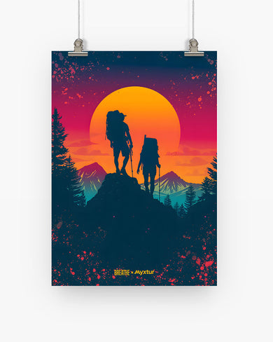 Backpacker Sunset [BREATHE] Art Poster