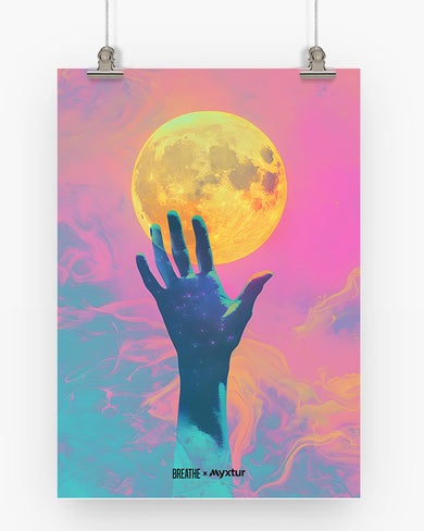 Glowing Handrise [BREATHE] Art-Poster