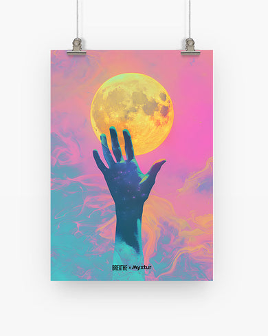 Glowing Handrise [BREATHE] Art-Poster