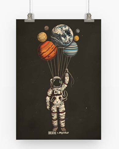 Planetary Parachutes [BREATHE] Art-Poster