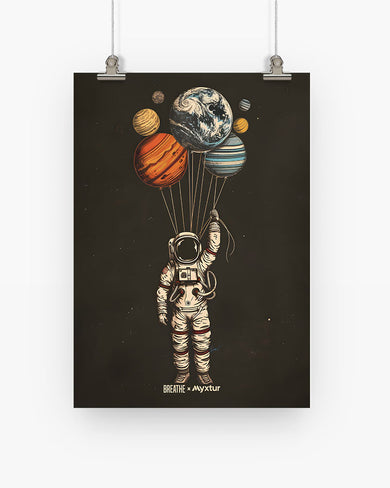 Planetary Parachutes [BREATHE] Art-Poster