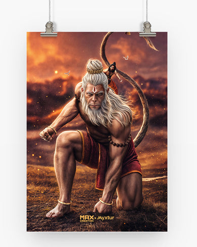 Hanuman Bajrangbali [MaxCreation] Art-Poster