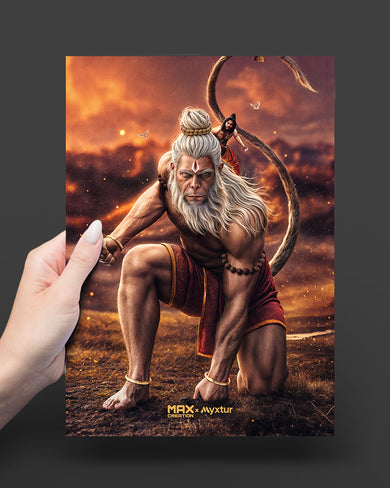Hanuman Bajrangbali [MaxCreation] Art-Poster