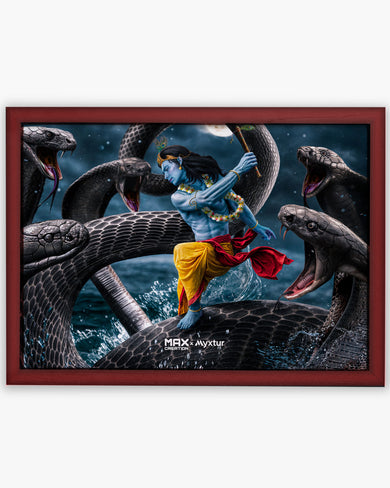 Krishna and Kaalia [MaxCreation] Art-Poster