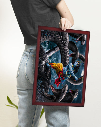 Krishna and Kaalia [MaxCreation] Art-Poster