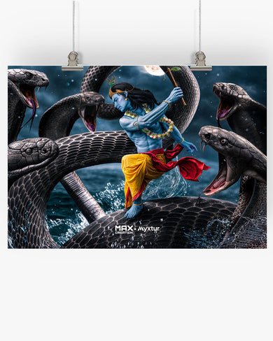 Krishna and Kaalia [MaxCreation] Art-Poster