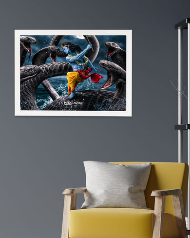 Krishna and Kaalia [MaxCreation] Art-Poster