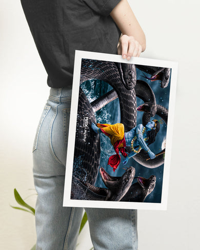 Krishna and Kaalia [MaxCreation] Art-Poster