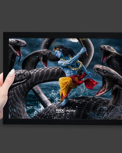 Krishna and Kaalia [MaxCreation] Art-Poster