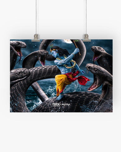 Krishna and Kaalia [MaxCreation] Art-Poster