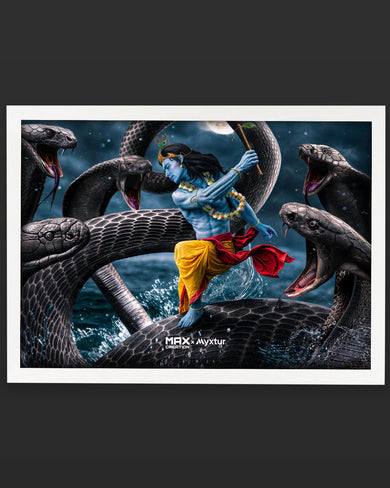 Krishna and Kaalia [MaxCreation] Art-Poster