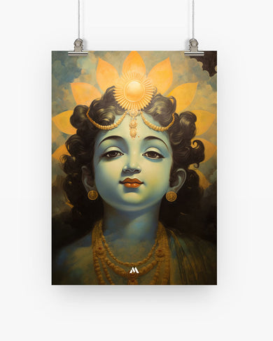 Krishna Serenade Art Poster