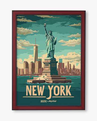 New York in Liberty [BREATHE] Art Poster
