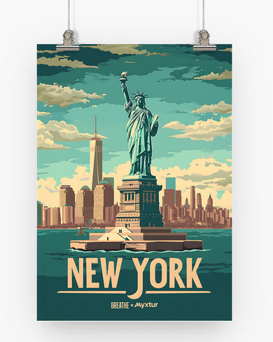 New York in Liberty [BREATHE] Art Poster