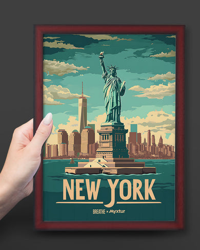 New York in Liberty [BREATHE] Art Poster