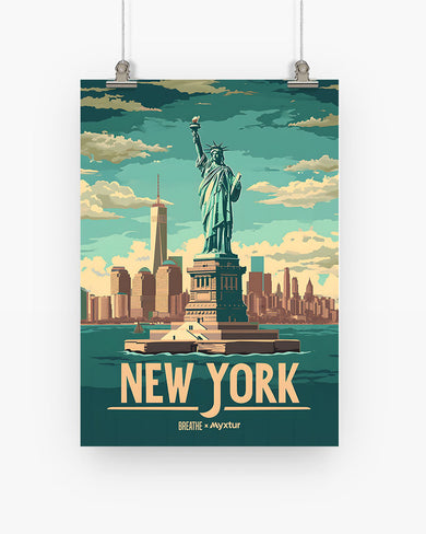 New York in Liberty [BREATHE] Art Poster