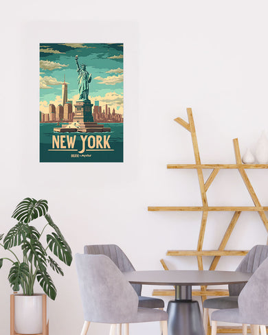 New York in Liberty [BREATHE] Art Poster