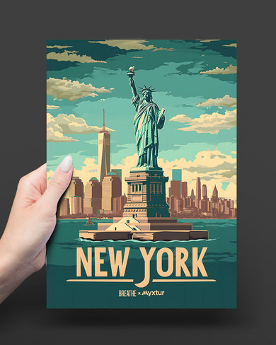 New York in Liberty [BREATHE] Art Poster