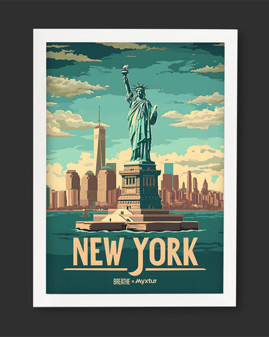New York in Liberty [BREATHE] Art Poster