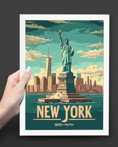 New York in Liberty [BREATHE] Art Poster