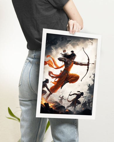 Warrior Prince Lord Ram Art Poster