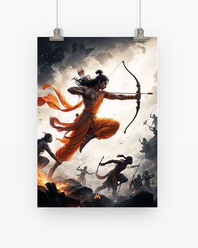 Warrior Prince Lord Ram Art Poster