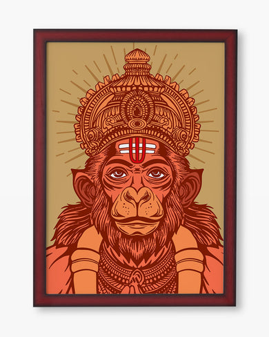 Devotion of Hanuman Art Poster