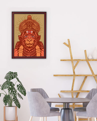 Devotion of Hanuman Art Poster