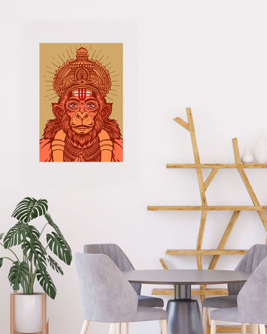 Devotion of Hanuman Art Poster