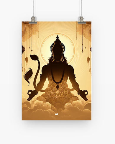 Vayu Putra Hanuman Art Poster