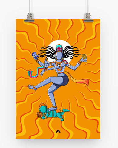 Shiva Tandava Fury Art Poster